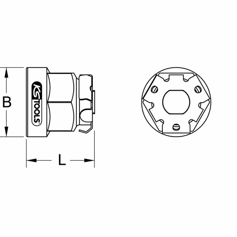 KS Tools GEARplus Bit-Adapter, 5/16"x13mm, image _ab__is.image_number.default