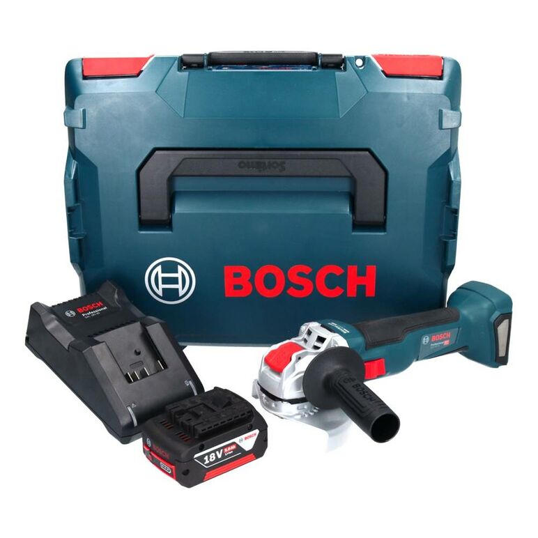 Bosch GWX 18V-10 Professional Akku Winkelschleifer 18 V 125 mm  X-LOCK Brushless + 1x Akku 5,0 Ah + Ladegerät + L-Boxx, image 