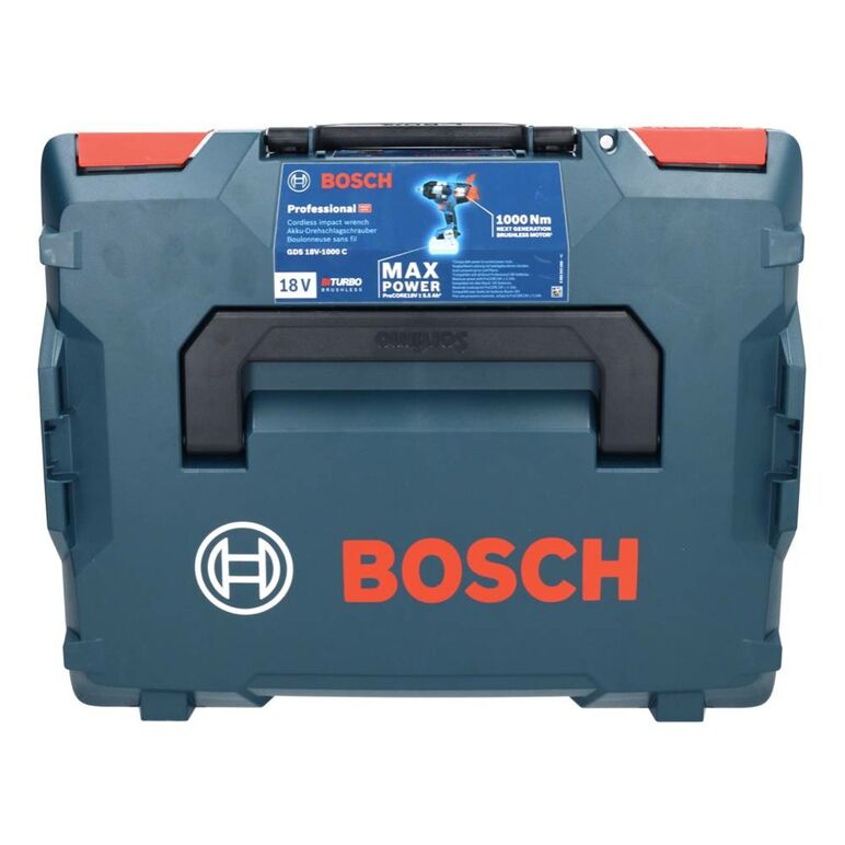 Bosch GDS 18V-1000 C Professional Akku Drehschlagschrauber 18 V 1000 Nm BITURBO Brushless + 1x ProCORE Akku 4,0 Ah + GCY 42 Bluetooth Modul + L-Boxx - ohne Ladegerät, image _ab__is.image_number.default