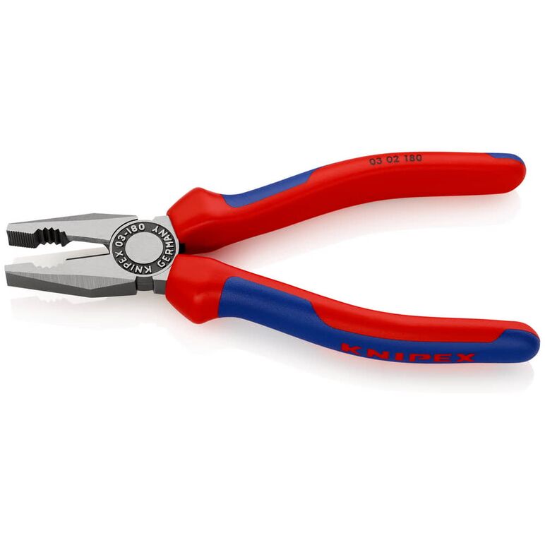 KNIPEX 03 02 180 SB Kombizange mit Mehrkomponenten-Hüllen schwarz atramentiert 180 mm, image _ab__is.image_number.default