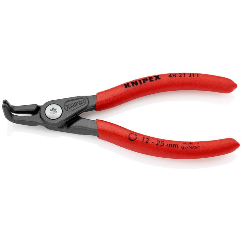 KNIPEX 48 21 J11 Präzisions-Sicherungsringzange für Innenringe in Bohrungen mit rutschhemmendem Kunststoff überzogen grau atramentiert 130 mm, image 