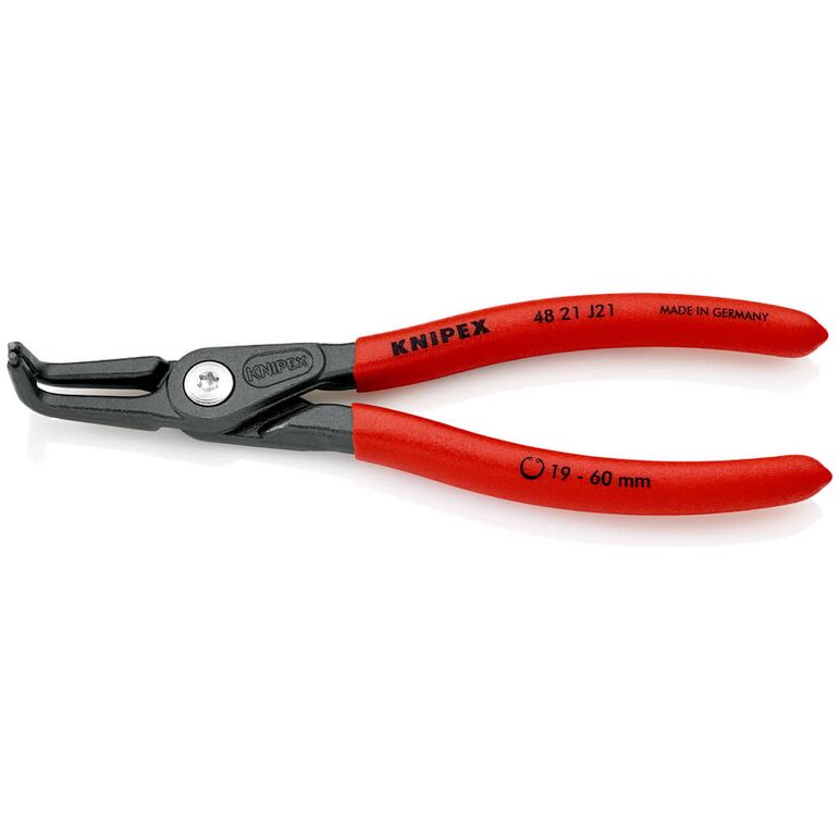 KNIPEX 48 21 J41 Präzisions-Sicherungsringzange für Innenringe in Bohrungen mit rutschhemmendem Kunststoff überzogen grau atramentiert 305 mm, image 