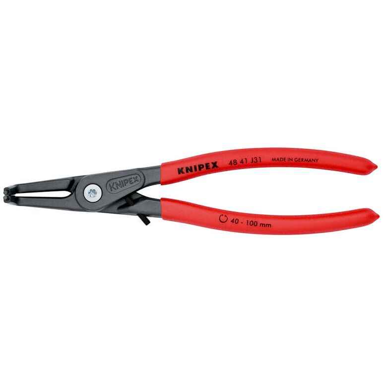 KNIPEX 48 41 J31 Präzisions-Sicherungsringzange für Innenringe in Bohrungen mit rutschhemmendem Kunststoff überzogen grau atramentiert 210 mm, image _ab__is.image_number.default