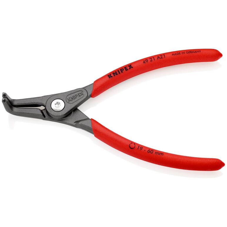 KNIPEX 49 21 A41 Präzisions-Sicherungsringzange für Außenringe auf Wellen mit rutschhemmendem Kunststoff überzogen grau atramentiert 305 mm, image _ab__is.image_number.default