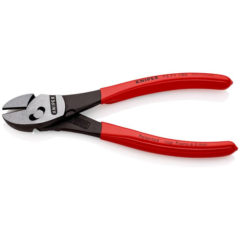 KNIPEX 73 71 180 TwinForce® Hochleistungs-Seitenschneider mit Kunststoff überzogen schwarz atramentiert 180 mm, image _ab__is.image_number.default