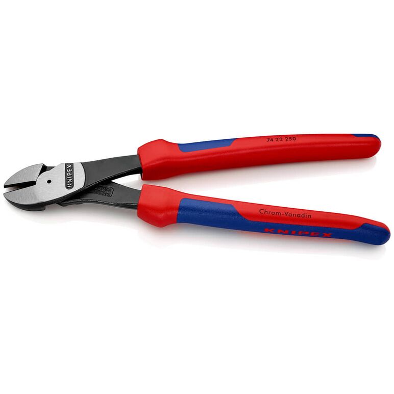 KNIPEX 74 22 250 Kraft-Seitenschneider mit Mehrkomponenten-Hüllen schwarz atramentiert 250 mm, image _ab__is.image_number.default