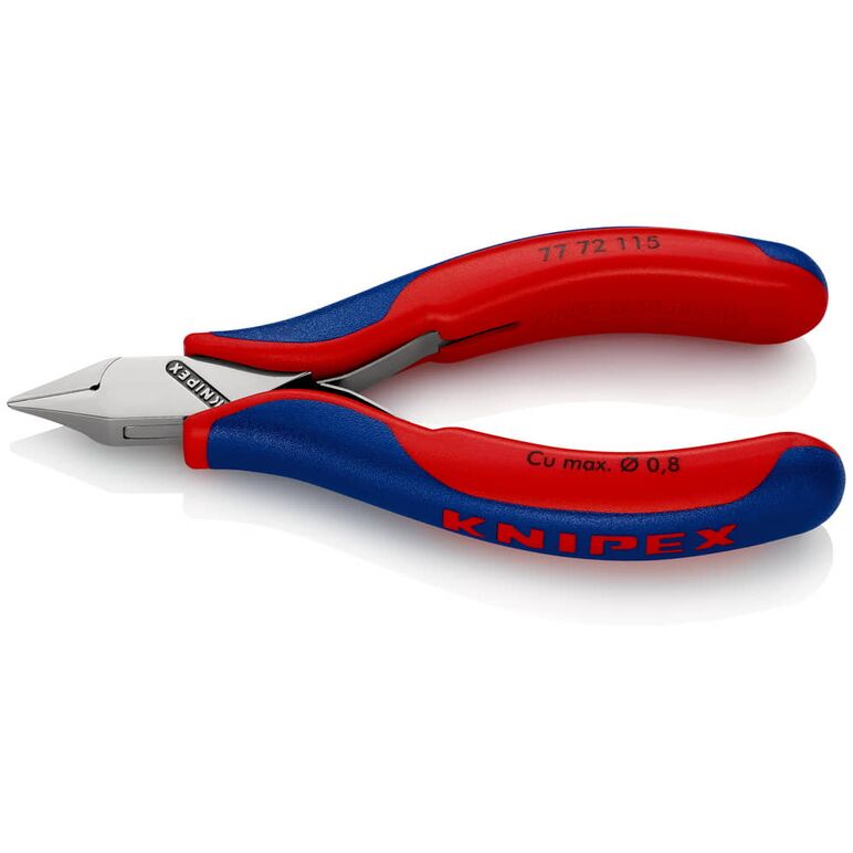 KNIPEX 77 72 115 Elektronik-Seitenschneider mit Mehrkomponenten-Hüllen 115 mm, image 