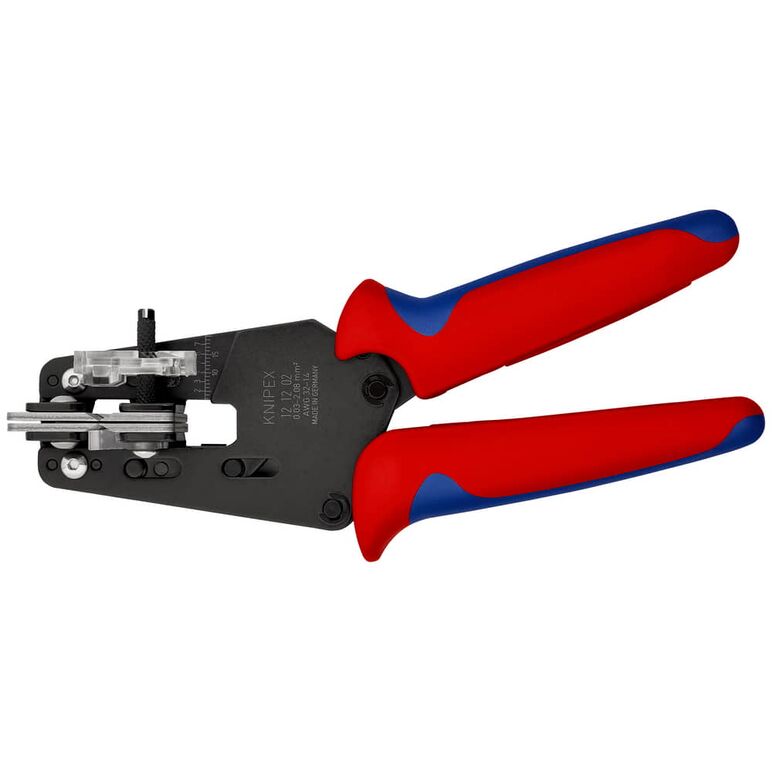 KNIPEX 12 12 02 Präzisions-Abisolierzange mit Formmessern mit Mehrkomponenten-Hüllen brüniert 195 mm, image _ab__is.image_number.default