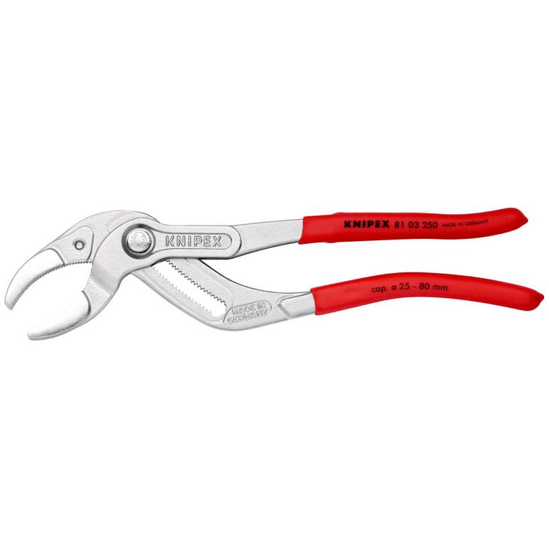 KNIPEX 81 03 250 Siphon- und Connectorenzange "SpeedGrip" mit rutschhemmendem Kunststoff überzogen verchromt 250 mm, image 