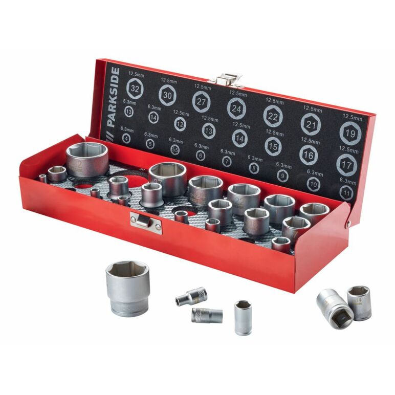 Werkzeuge & Sonstiges :: PARKSIDE in Metallbox, Stecknusssatz (100345783) 24-teilig