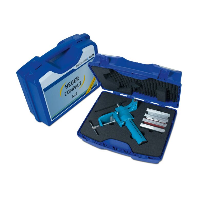 Heuer Compact Kofferset mit Schraubstock, Tischklammer + Schutzbacken Typ P, N, F und G, image 