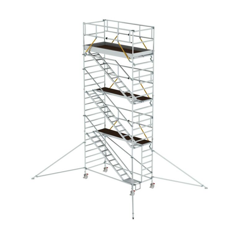 Munk Rollgerüst SG 1,35 x 3,0 m mit Schrägaufstiegen & Ausleger Plattformhöhe 6,43 m, image 