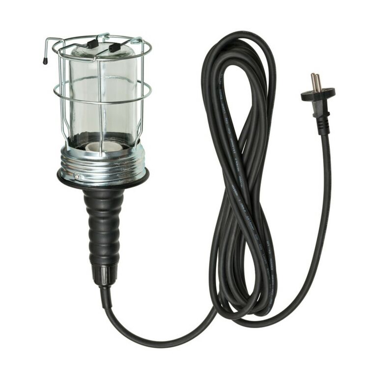 Brennenstuhl Handleuchte / Werktstattlampe aus Hartgummi mit stabilem Schutzkorb, image 