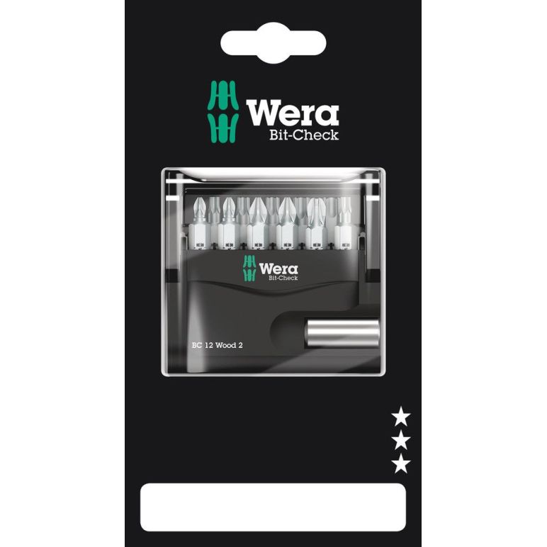 Wera Bit-Check 12 Wood 2 SB 12-teilig (05136391001), image 