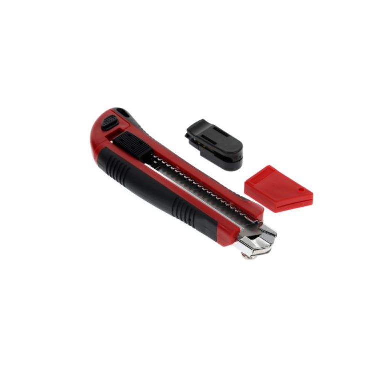 GEDORE red Cuttermesser mit 5 Ersatzklingen, 25 mm breit, Abbrechklingen, Gürtelclip, einhand, 175 mm lang, R93200025, image _ab__is.image_number.default