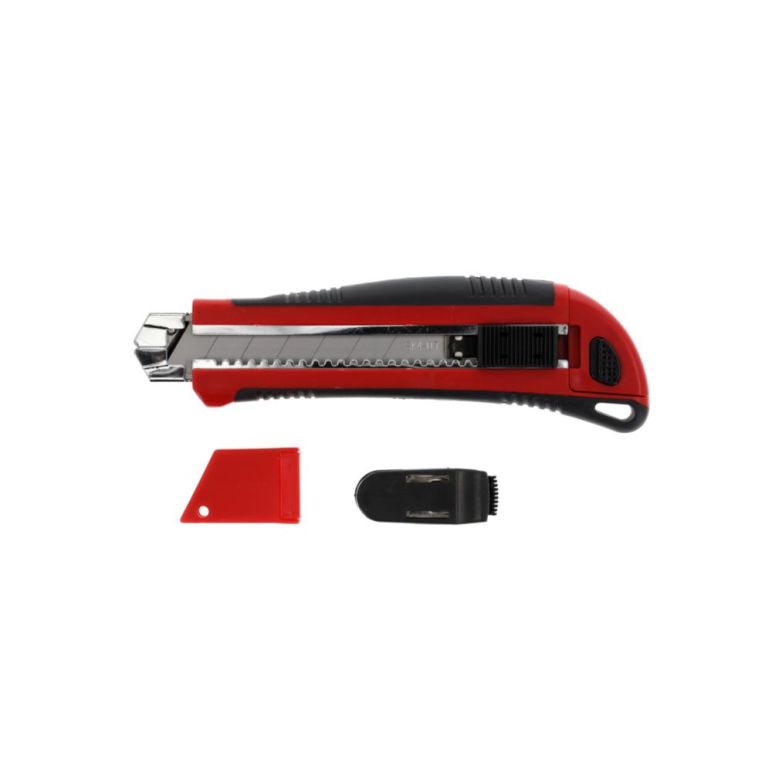 GEDORE red Cuttermesser mit 5 Ersatzklingen, 25 mm breit, Abbrechklingen, Gürtelclip, einhand, 175 mm lang, R93200025, image _ab__is.image_number.default