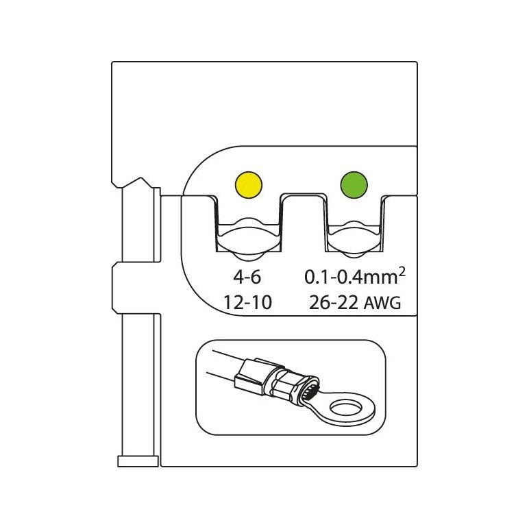 GEDORE Modul-Einsatz für isolierte Kabelschuhe 0,1-0,4/4-6, 8140-01, image _ab__is.image_number.default