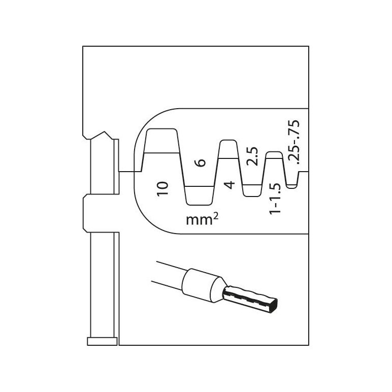 GEDORE Modul-Einsatz für Aderendhülsen 0,25-10mm, 8140-06, image 