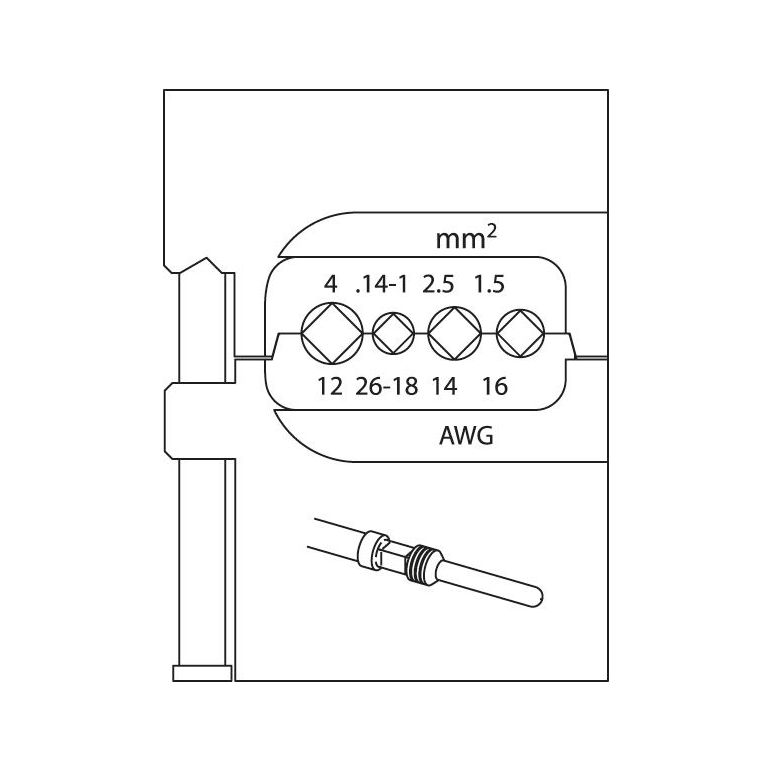 GEDORE Modul-Einsatz für schwere Steckverbinder 0,14-4mm, 8140-18, image 