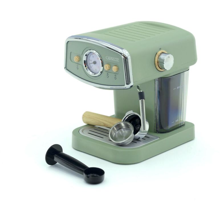 Espressomaschine Halbautomatisch Caprizze Kai 1050 w 15 Bar bis zu 5 Tassen Kafee mit Dampfgarer Farbe Mattgrün, image 