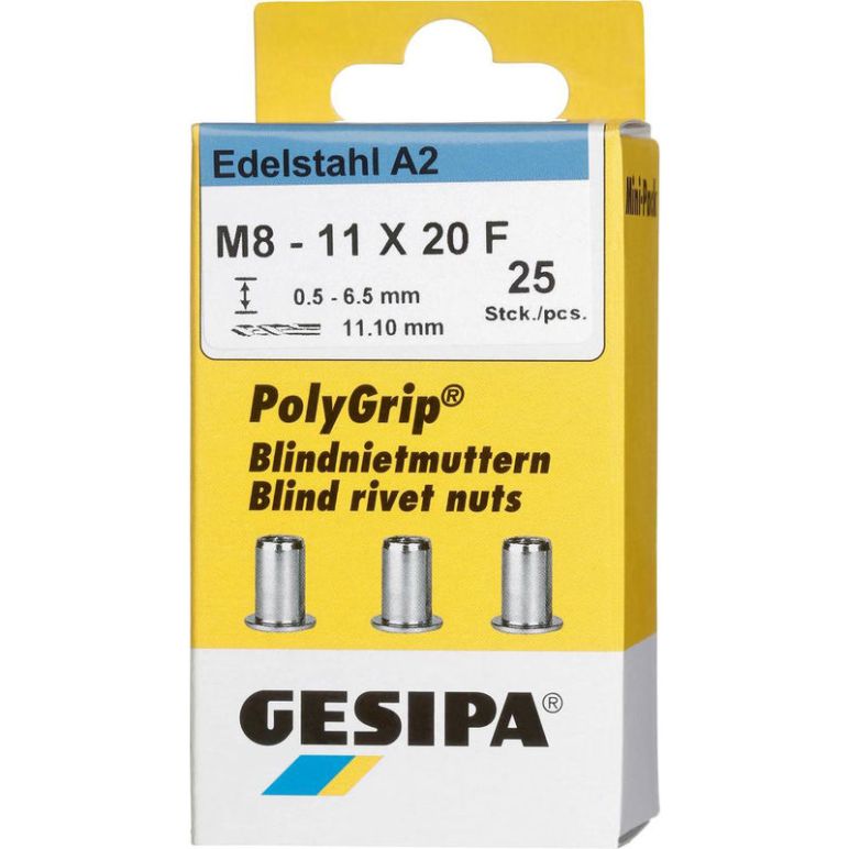 Gesipa - Bl.Nietm. va Minipack Polygrip A2 M8 x 11 20, image 