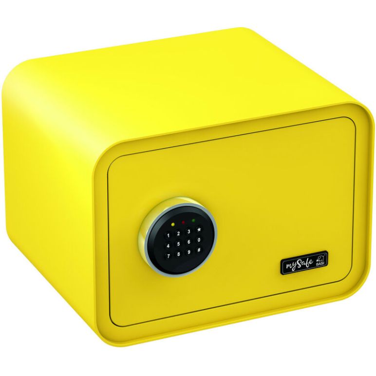 MySafe - Elektronik-Möbel-Tresor - mySafe 350 - Code - Zitronengelb - Basi, image 