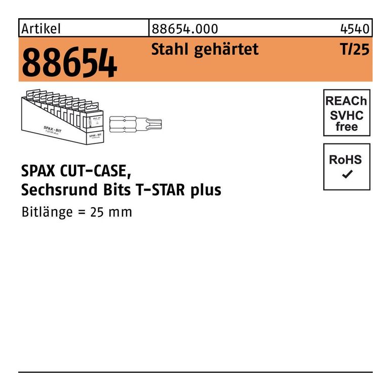 SPAX Bit R 88654 T-Star Plus, image 