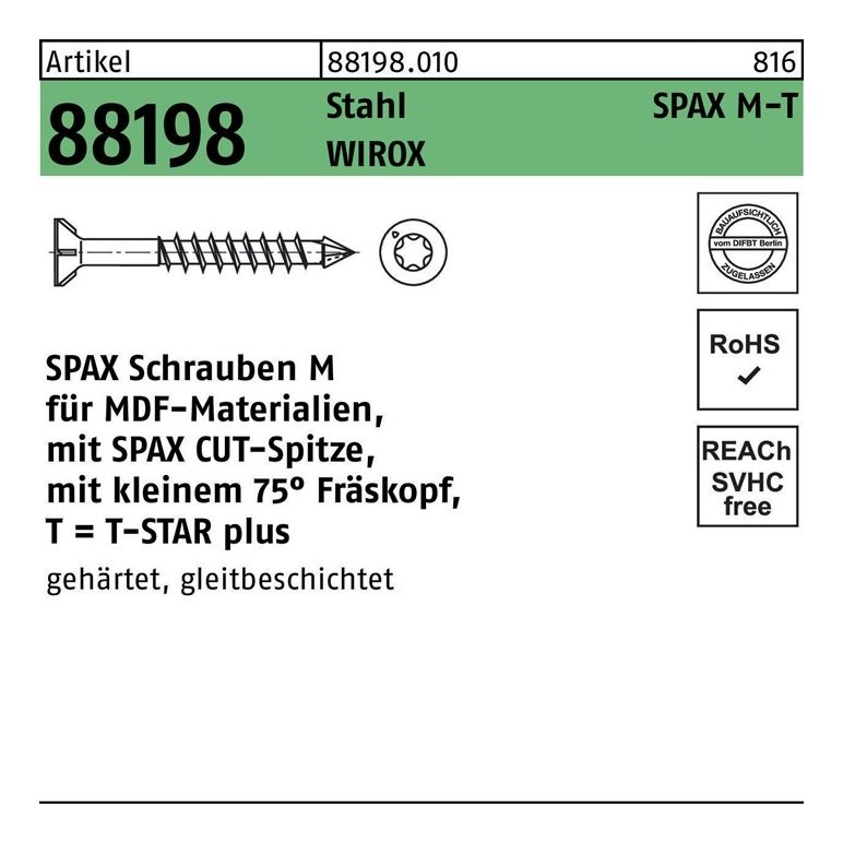 SPAX Schraube R 88198 Seko T-STAR, image 