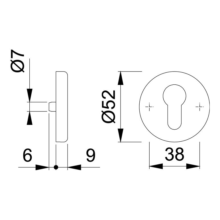 HOPPE Schlüsselrosetten-Paar 42KVS, image _ab__is.image_number.default