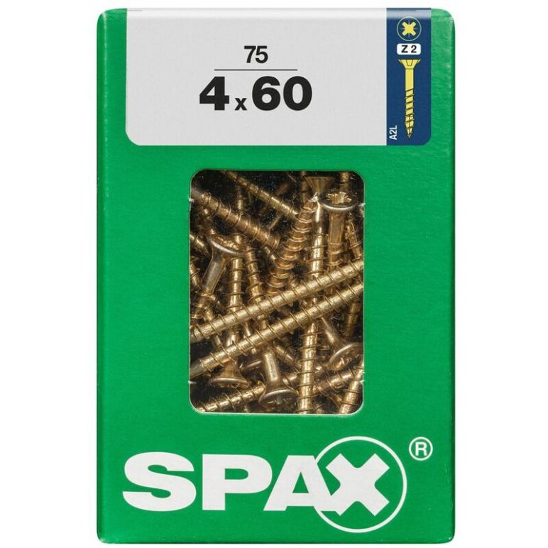 Spax - Universalschrauben 4.0 x 60 mm pz 2 - 75 Stk. Holzschrauben, image 