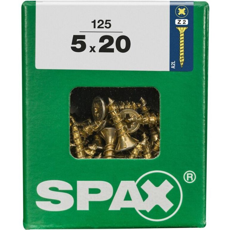 Spax - Universalschrauben 5.0 x 20 mm pz 2 - 125 Stk. Holzschrauben, image 