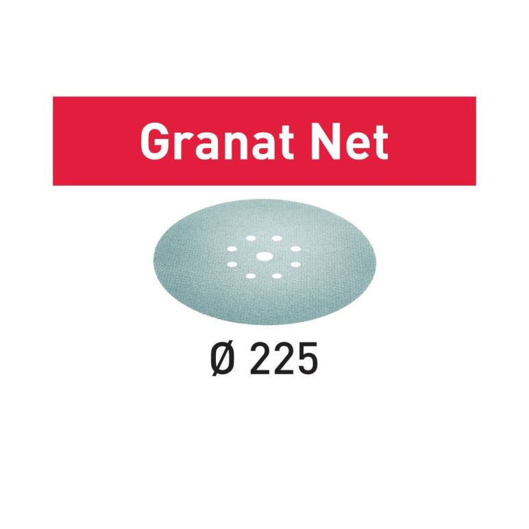 Festool STF D225 P400 GR NET/25 Netzschleifmittel Granat Schleifscheiben 2 Stk. ( 2x 201885 ) 225 mm Körnung 400 für Langhalsschleifer PLANEX, image _ab__is.image_number.default