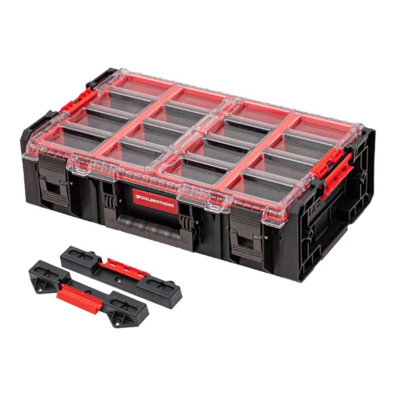 Toolbrothers RHINO XXL Organizer ECO Höhe XXL + Connect Adapter 582 x 387 x 172 mm 19,5 l IP66 mit 4 Inlays und 12 Trennwände, image _ab__is.image_number.default