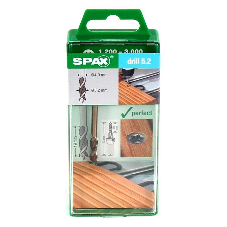 SPAX Bohrer Drill 5.2 mm für Terrassen Holz auf Aluminium 19 mm Gewindelänge ( 5009409875005 ), image _ab__is.image_number.default