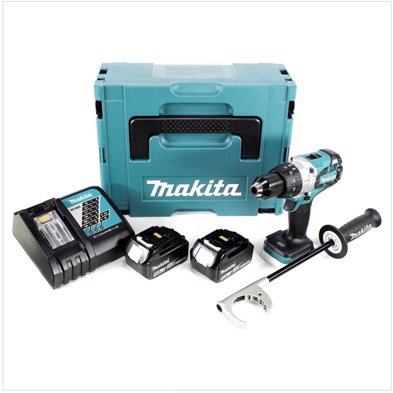 Makita DDF481RTJ Akku-Bohrschrauber 18V Brushless 1/2" 115Nm + 2x Akku 5Ah + Ladegerät + Koffer, image 