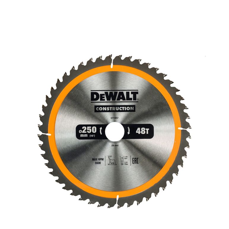 DeWalt DT1957 Kreissaegeblatt Stat. 250/30mm 48WZ, image 