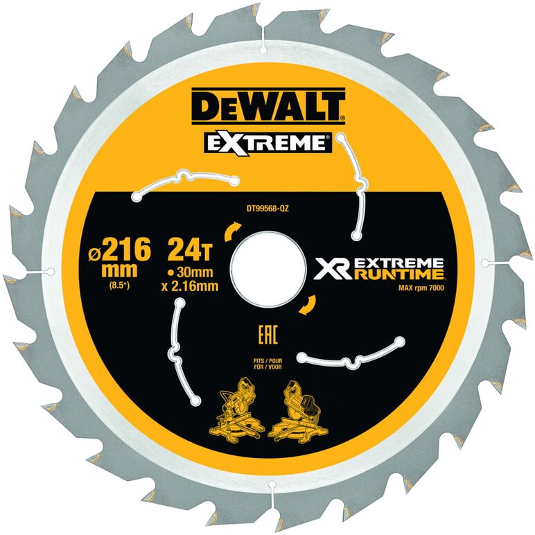 DeWalt DT99568 Kreissaegeblatt stat. 216/30mm 24WZ/FZ, image 