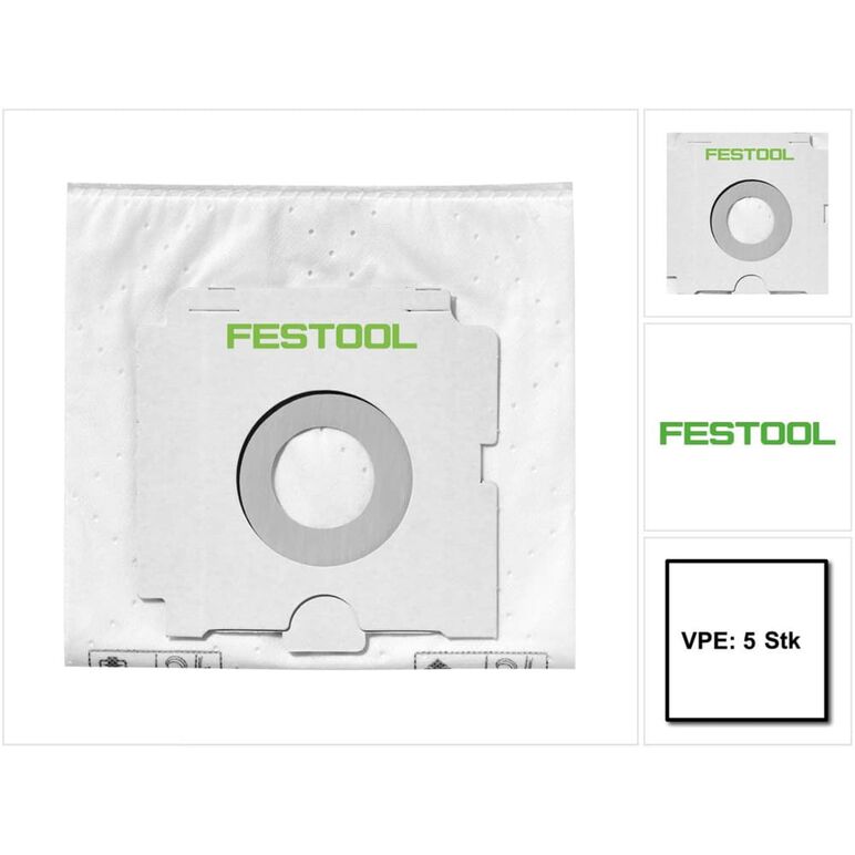 Festool SELFCLEAN Filtersack SC FIS-CT 36/5 für CT 36 Absaugmobil 5 Stück ( 496186 ), image 