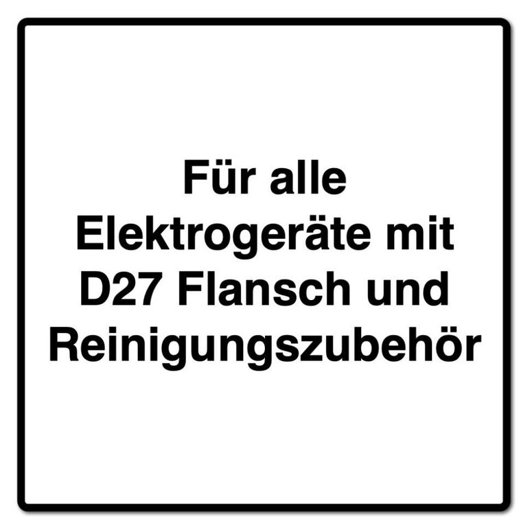 Festool D 27 DM-AS/CT Anschlussmuffe 27 mm Antistatik ( 202346 ) für alle Elektrowerkzeuge mit D27 Flansch und Reinigungszubehör, image _ab__is.image_number.default