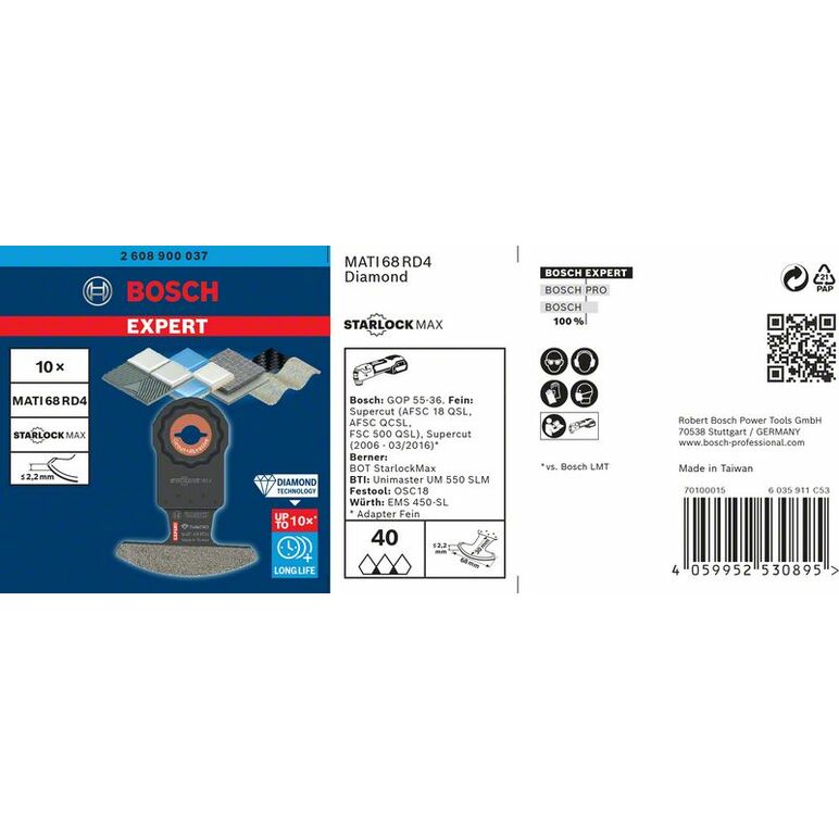 ▻ Bosch EXPERT StarlockMax Diamond Semi-Segmentsägeblatt MATI68RD4 10Stk (2  608 900 037) ab 273,94€ | Toolbrothers