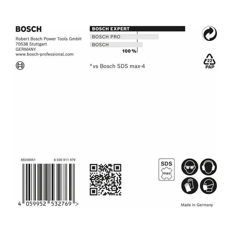 Bosch EXPERT Hammerbohrer SDS max-8X  12x400x540mm (2 608 900 202), image _ab__is.image_number.default