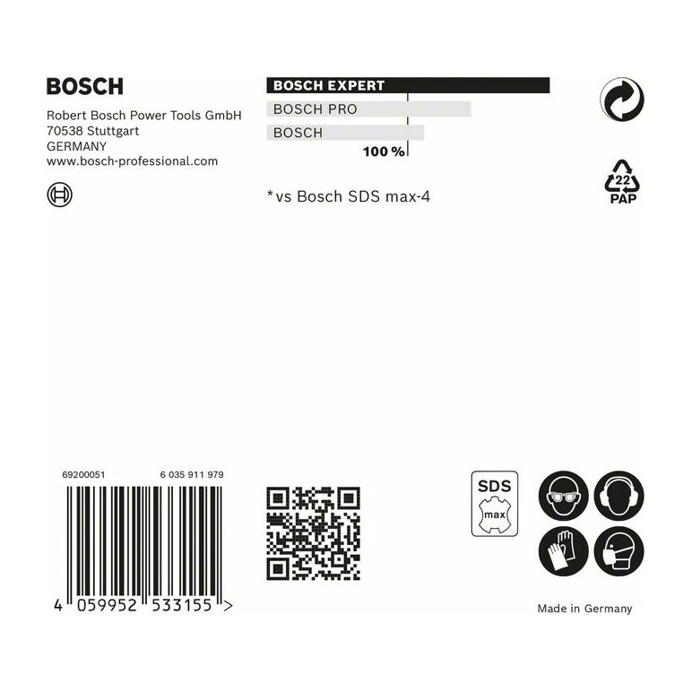 Bosch EXPERT Hammerbohrer SDS max-8X  25x400x520mm (2 608 900 241), image _ab__is.image_number.default