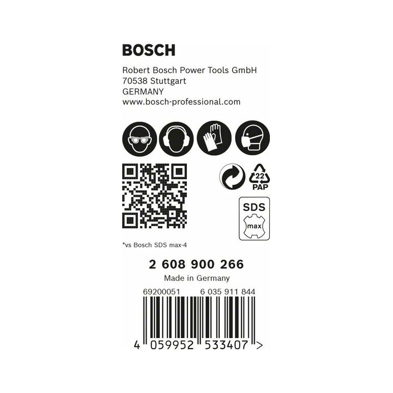 Bosch EXPERT Hammerbohrer SDS max-8X  20x400x520mm 5Stk (2 608 900 266), image _ab__is.image_number.default