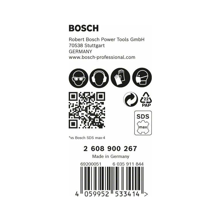 Bosch EXPERT Hammerbohrer SDS max-8X  22x400x520mm 5Stk (2 608 900 267), image _ab__is.image_number.default