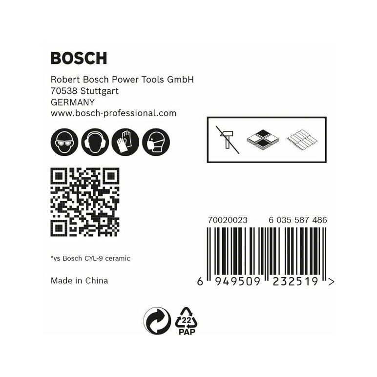 Bosch EXPERT HEX-9 HardCeramic Bohrer, 5tlg Dachziegel-Set 6mm (2 608 900 599), image _ab__is.image_number.default