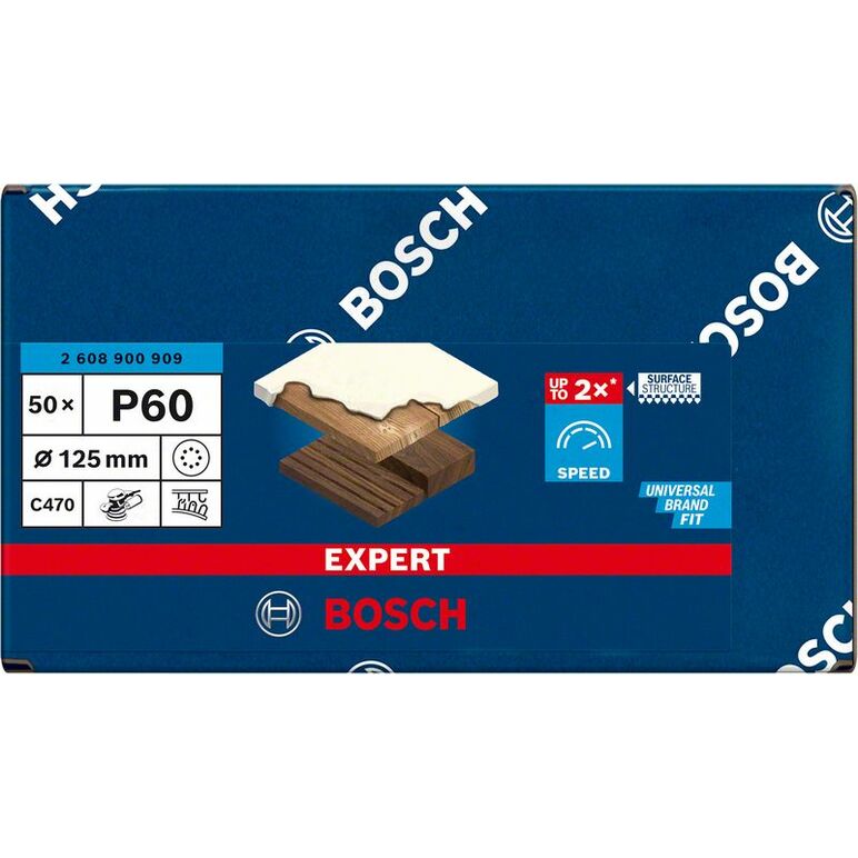 Bosch EXPERT Schleifblatt C470,  125mm,K60, 50x (2 608 900 909), image _ab__is.image_number.default