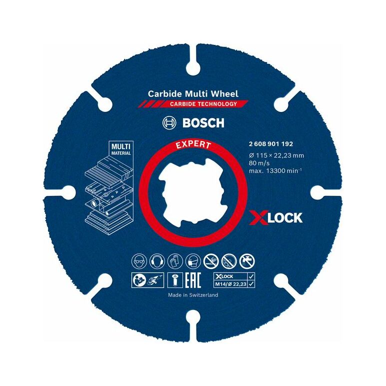 Bosch EXPERT X-LOCK Carbide Multiwheel 115x22.23mm (2 608 901 192), image 