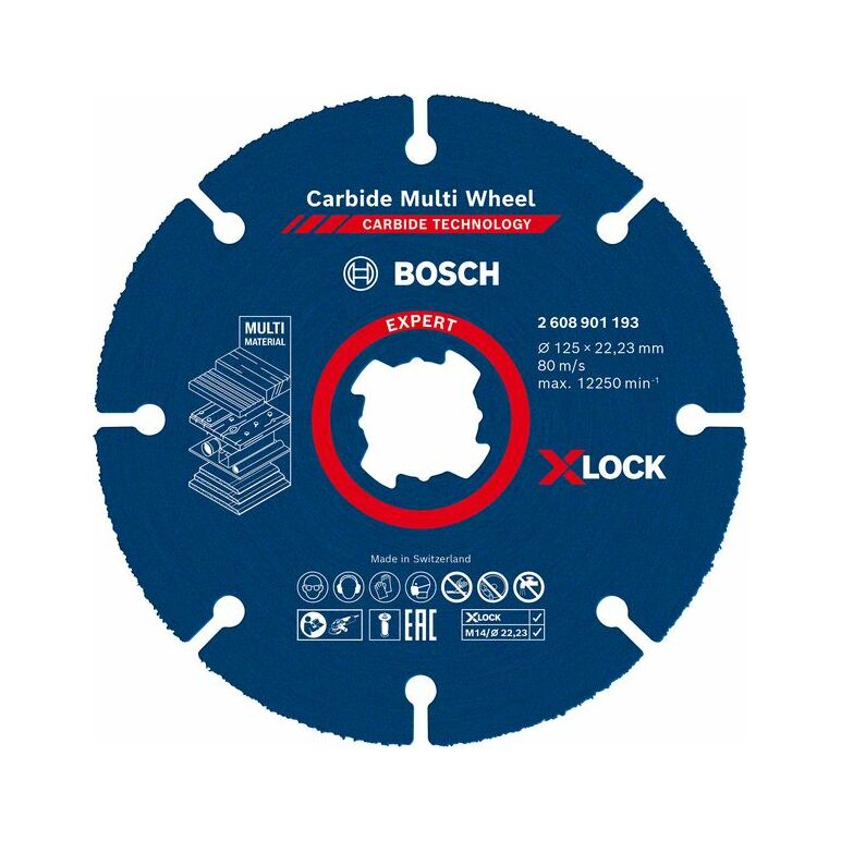 Bosch EXPERT X-LOCK Carbide Multiwheel 125x22.23mm (2 608 901 193), image 