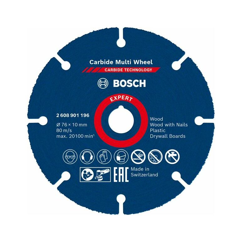 Bosch EXPERT Carbide Multiwheel 76x10mm (2 608 901 196), image 