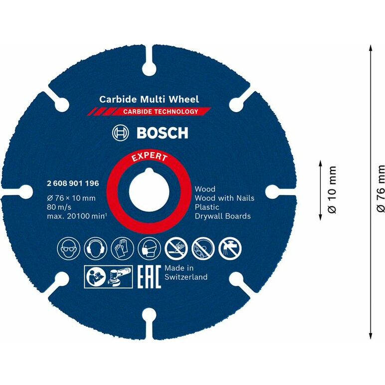 Bosch EXPERT Carbide Multiwheel 76x10mm (2 608 901 196), image _ab__is.image_number.default
